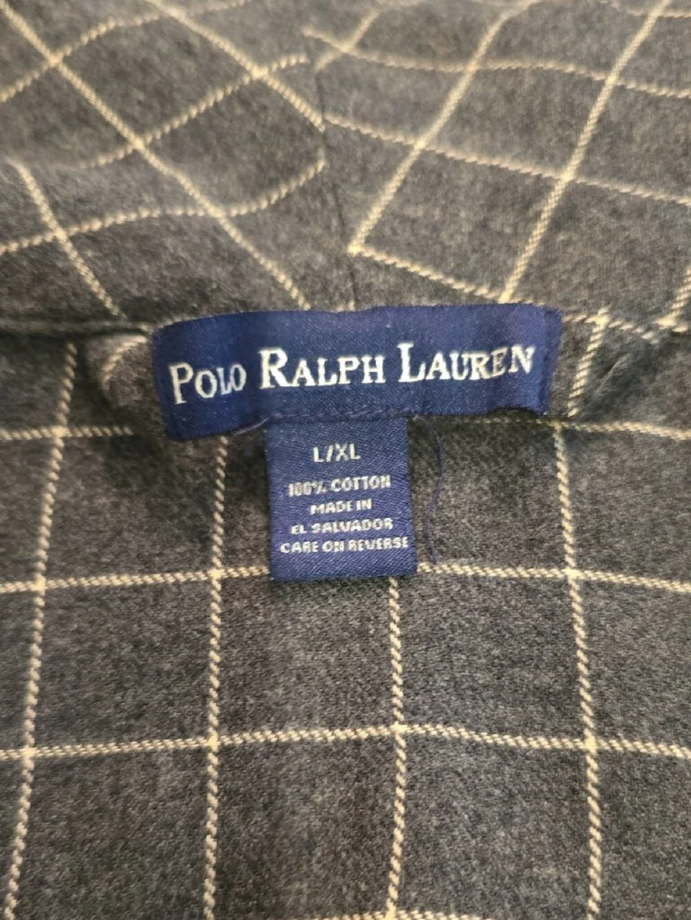 Polo by Ralph Lauren Navy Windowpane Cardigan